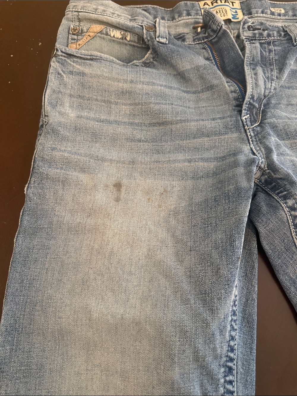 Ariat Slim Straight Light Wash Men's Jeans - Picture 3 of 8